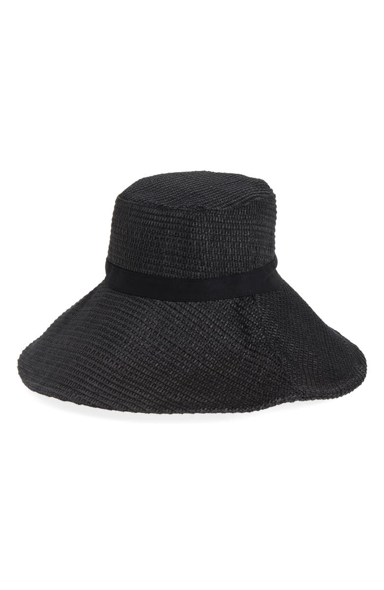 NORDSTROM RACK Packable Wide Brim Floppy Sun Hat, Main, color, Black