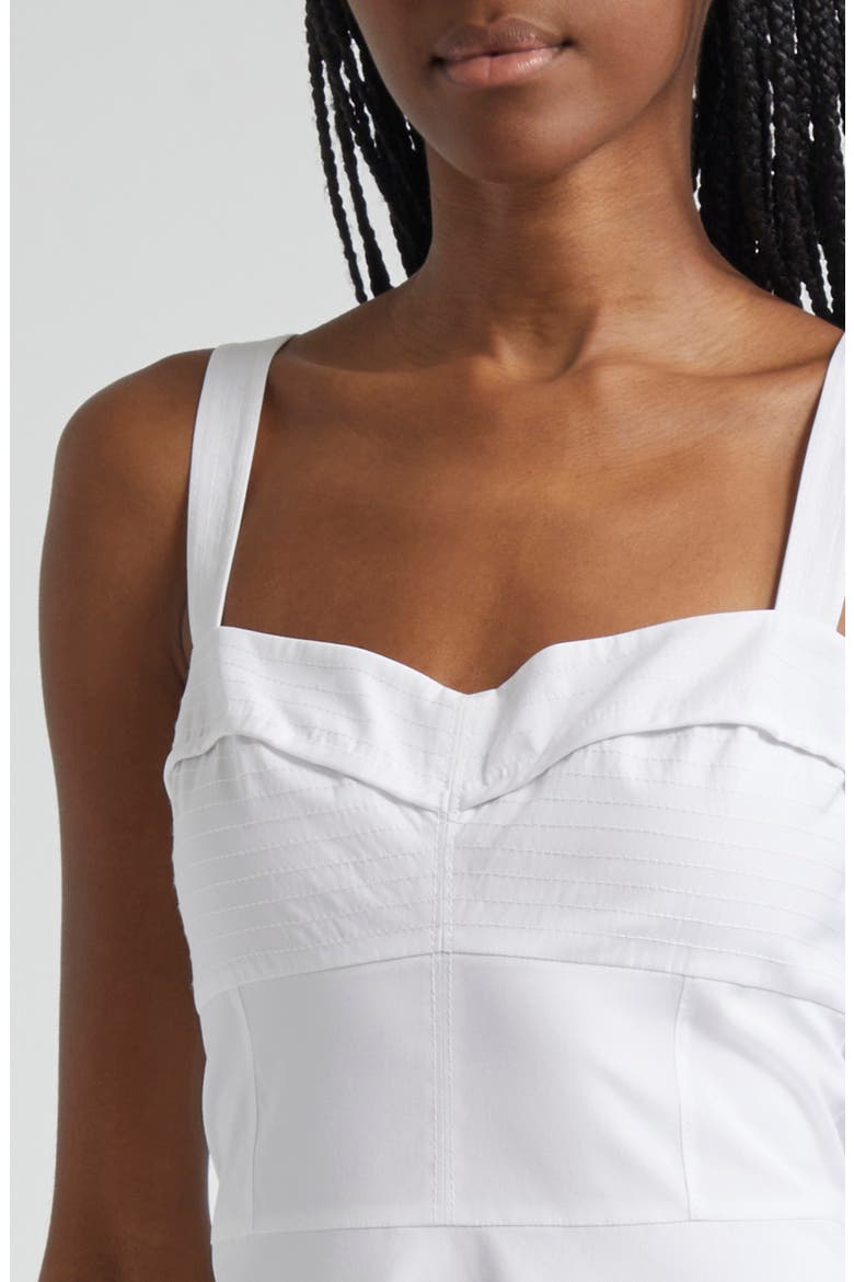 Aila Cotton Blend Midi Sundress, Alternate, color, WHITE