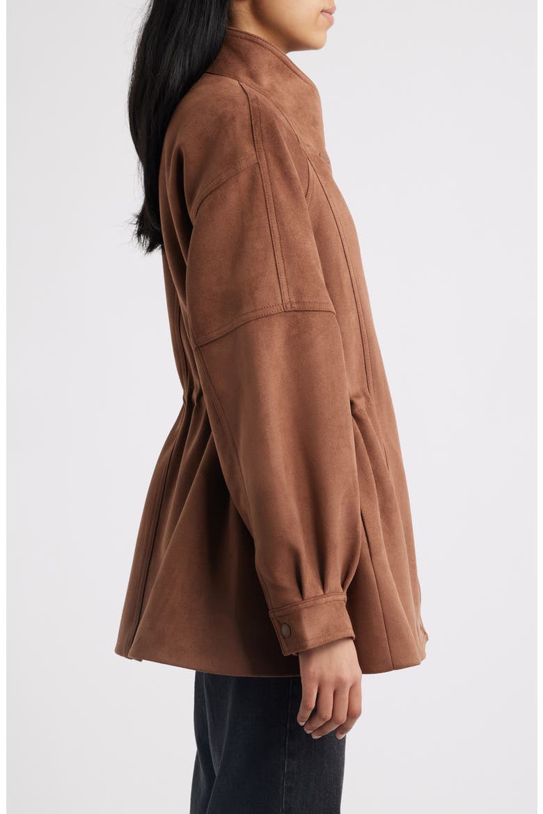 Faux Suede Jacket, Alternate, color, RICH COGNAC