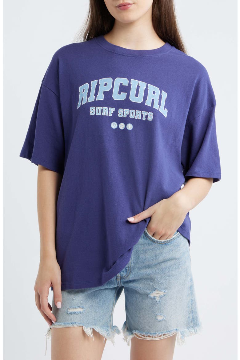 Varsity Sports Graphic Heritage Tee, Main, color, DARK BLUE