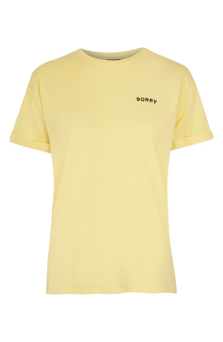 Topshop Sorry Not Sorry Slogan T-Shirt, Alternate, color,