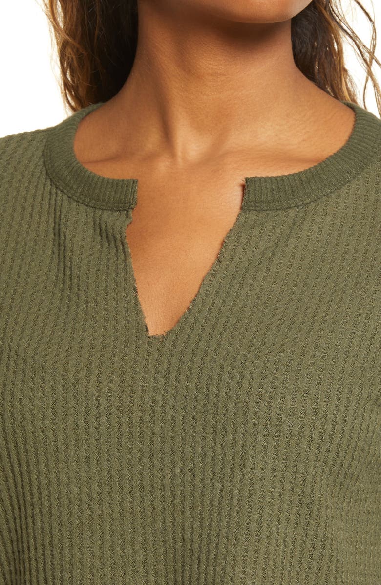 BP. Long Sleeve Waffle Knit Top, Alternate, color, 