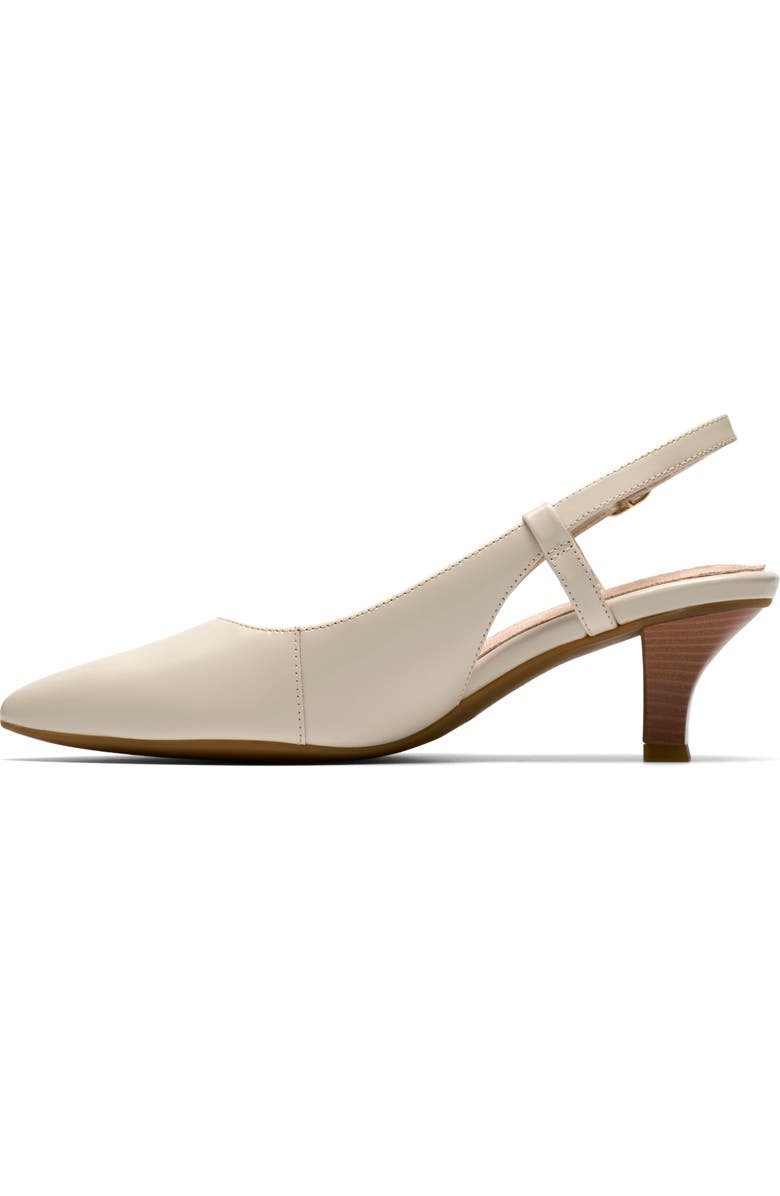 Clarks<sup>®</sup> Kepley Lane Slingback Pump - Wide Width Available, Alternate, color, Off White Leather
