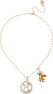Betsey Johnson Gemini Charm Pendant Necklace