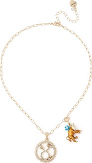 Betsey Johnson Gemini Charm Pendant Necklace