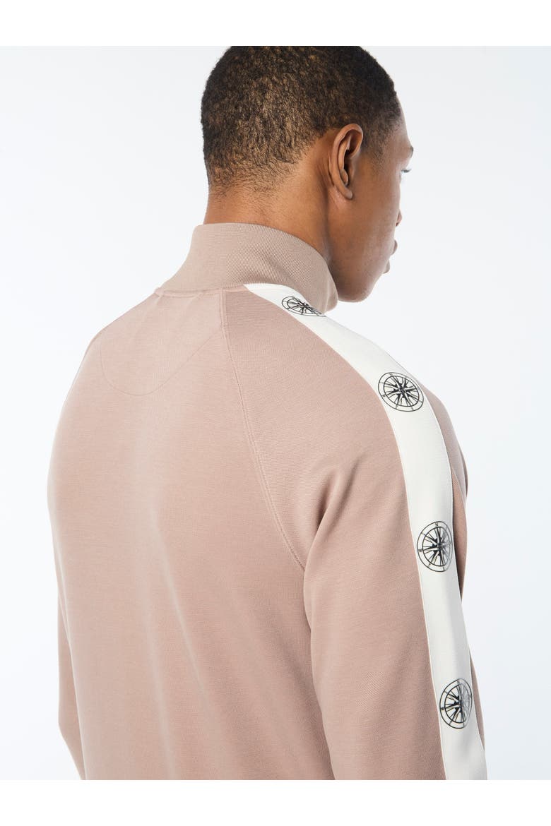 Bussola Track Jacket, Alternate, color, TAUPE GREY