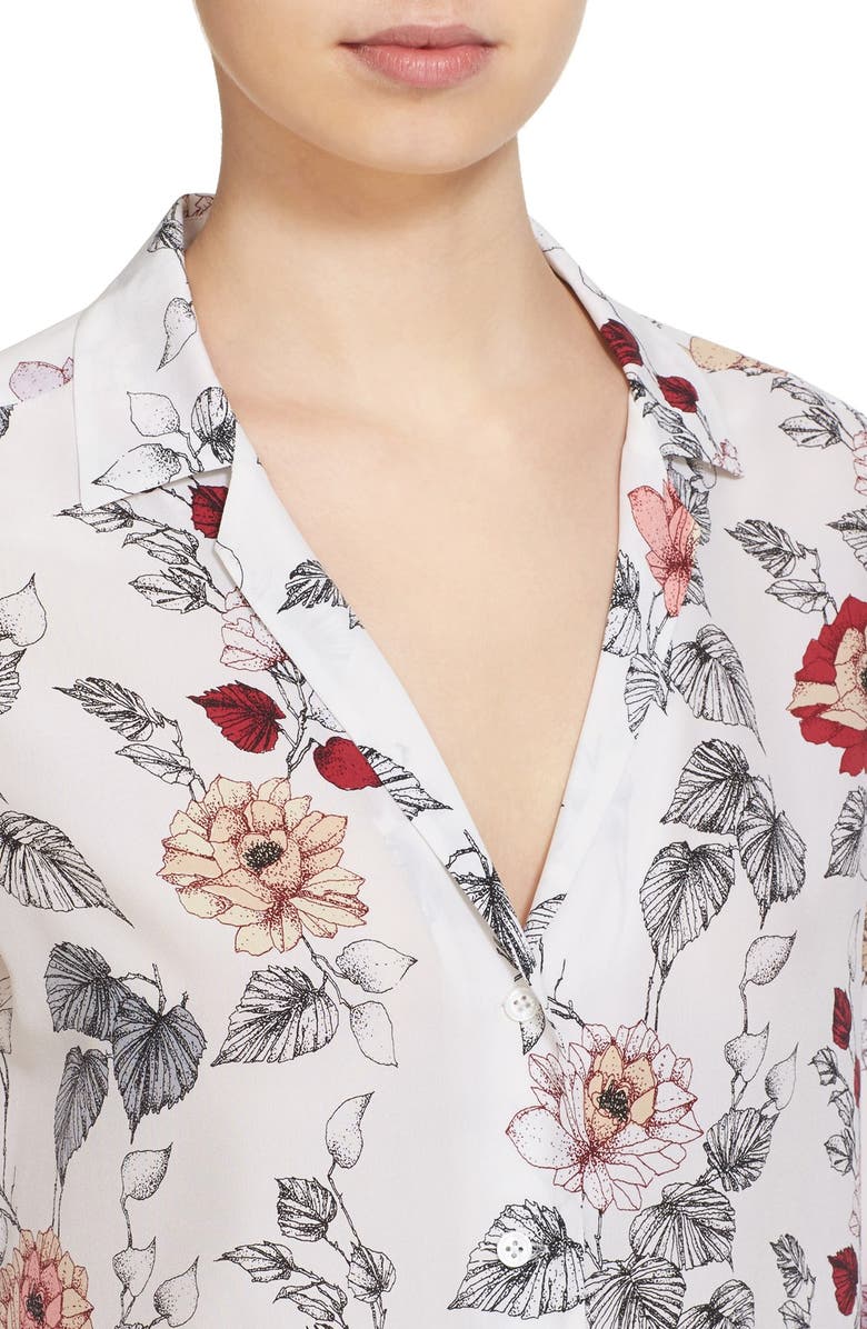 Equipment Adalyn Floral Print Silk Shirt, Alternate, color, 