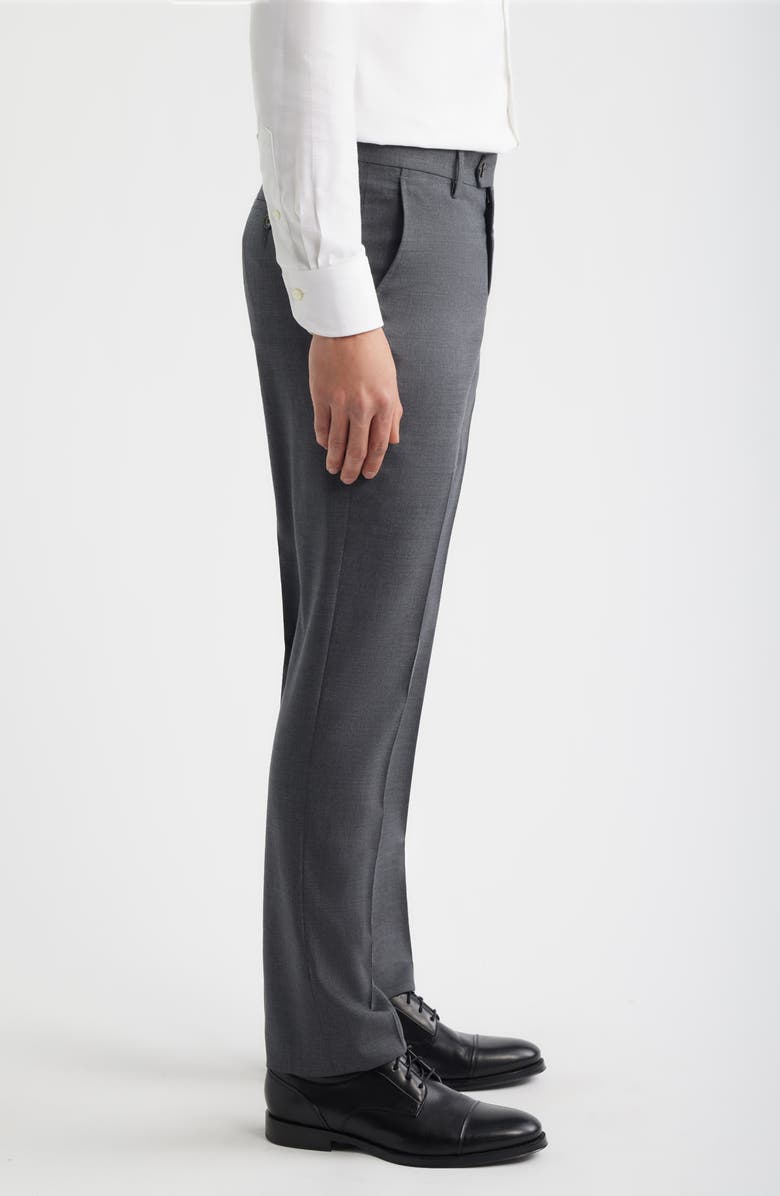 Berle Flat Front Tropical Weight Wool Dress Pants, Alternate, color, Banker Gray