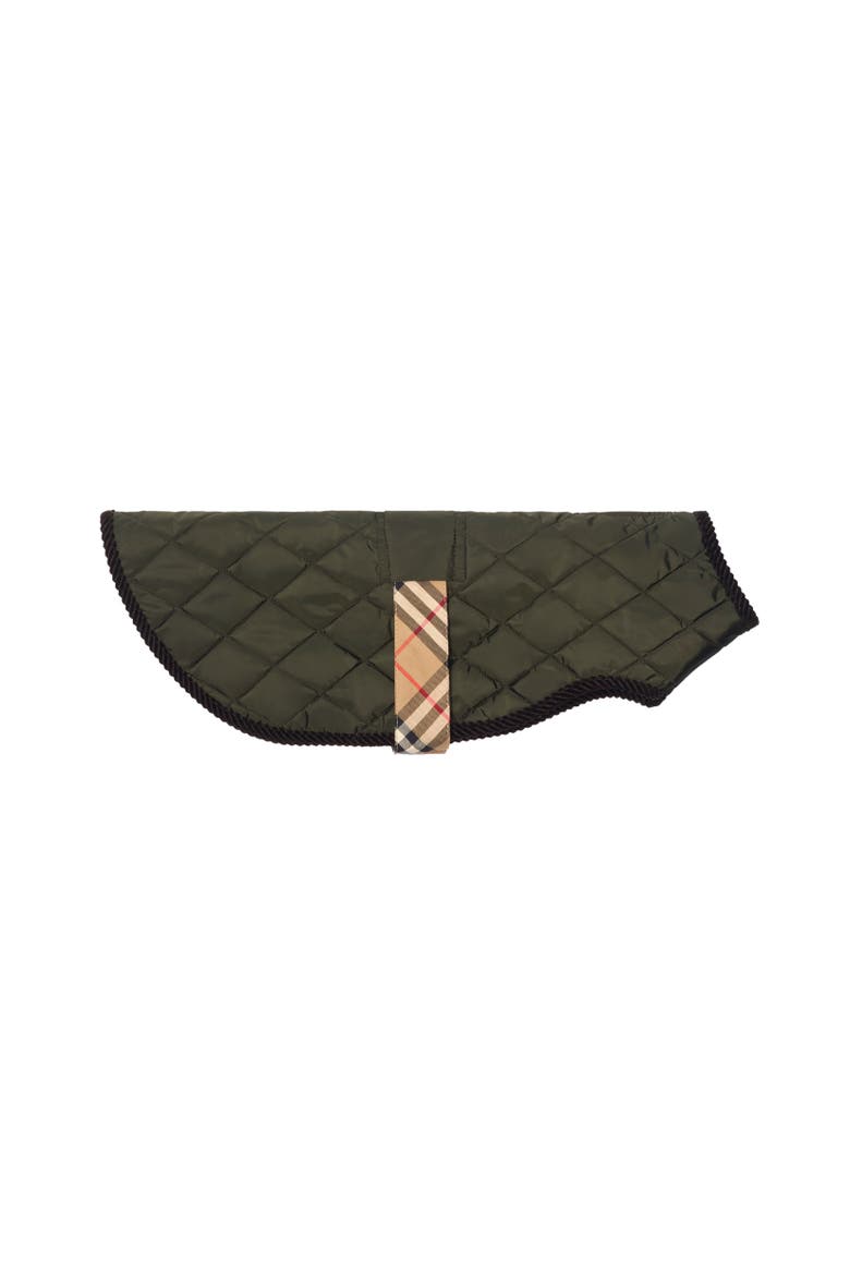 Quilted Nylon Dog Coat, Alternate, color, Shale green