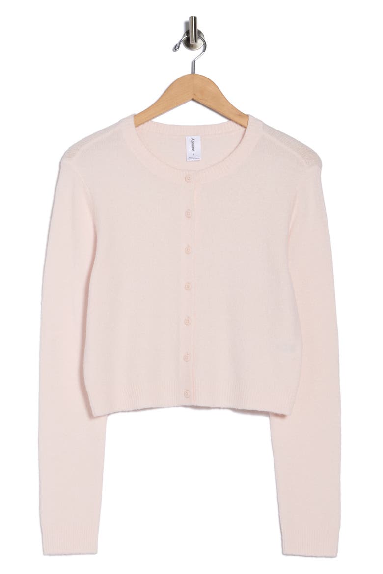 Classic Crewneck Cardigan, Alternate, color, PINK HEAVEN