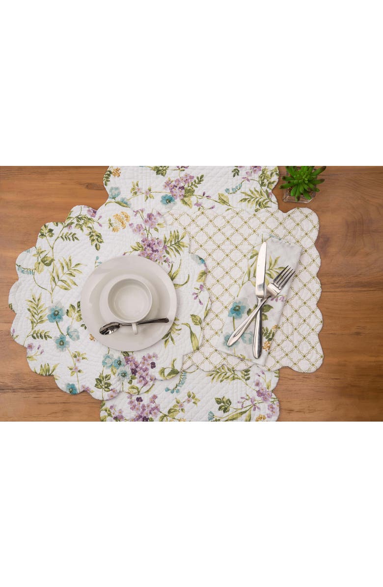 C&F Home Carley Placemats Set of 6, 13" x 19", Alternate, color, Green