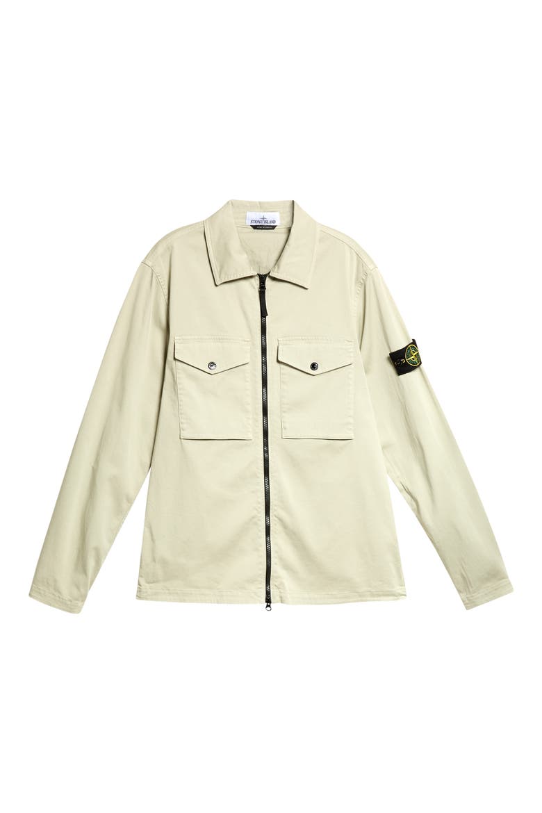 Stretch Cotton Overshirt, Main, color, V0095 SAND