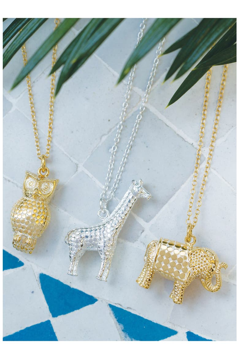 Jewelry That Makes a Difference Elephant Pendant Necklace, Alternate, color, GOLD/ SILVER