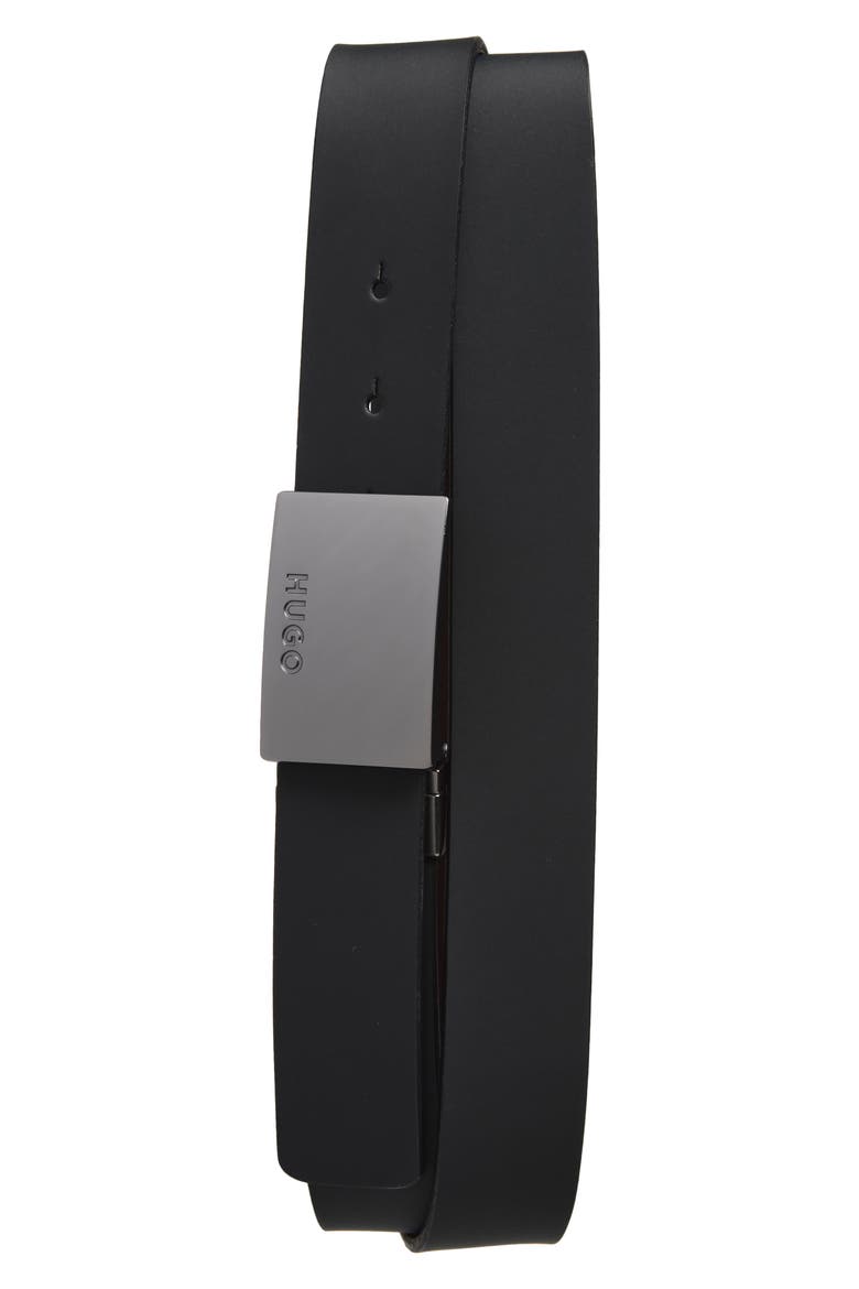 Giffin Leather Belt, Alternate, color, BLK