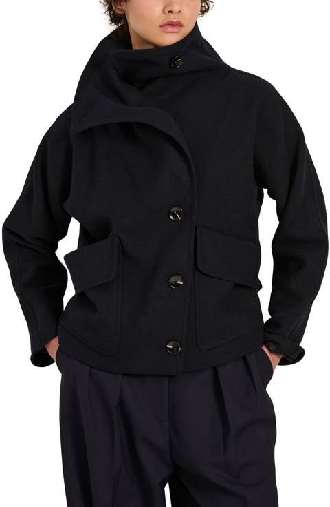 Funnel Neck Coat