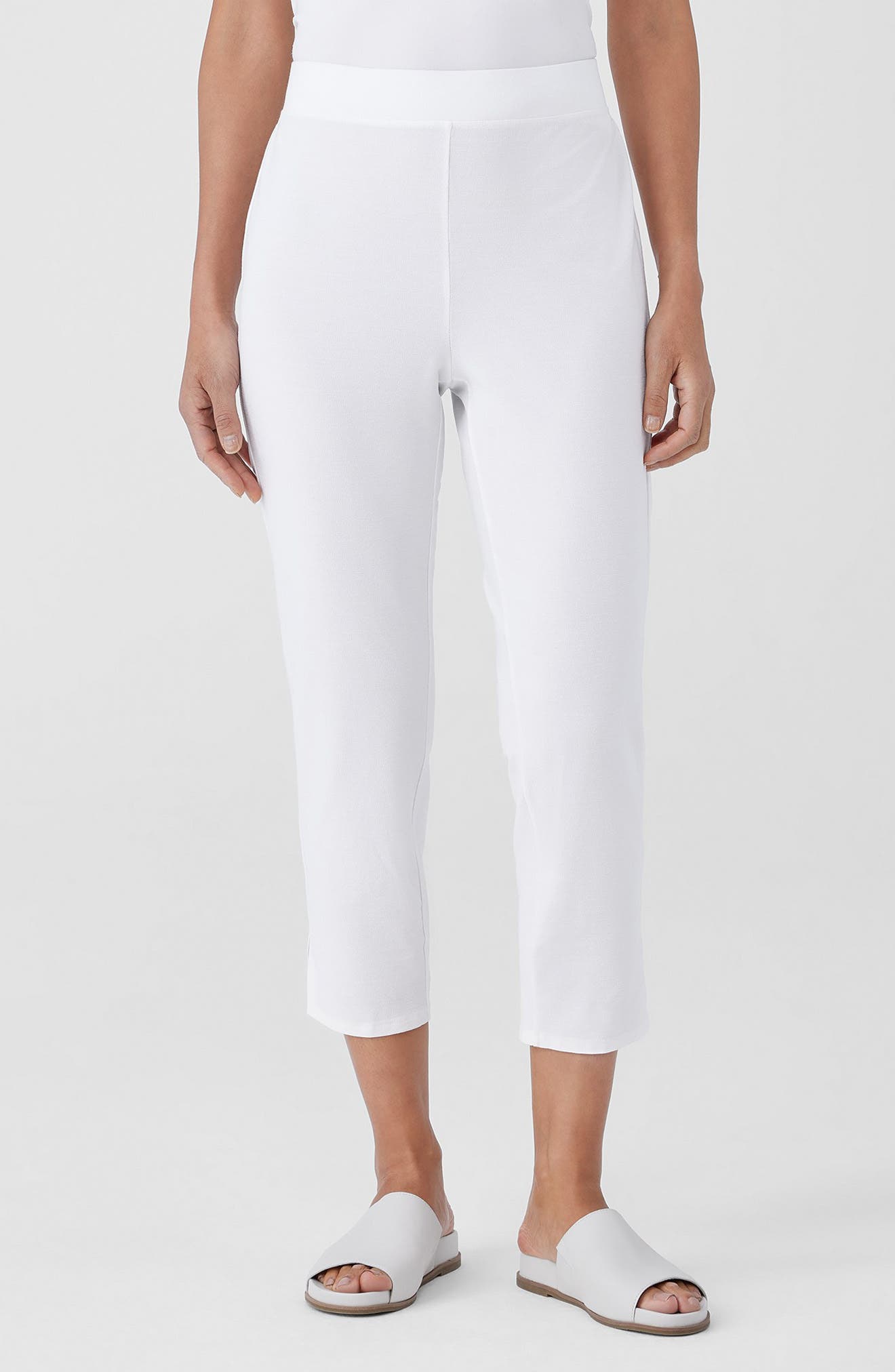 Eileen Fisher High Waist Slim Crop Pants