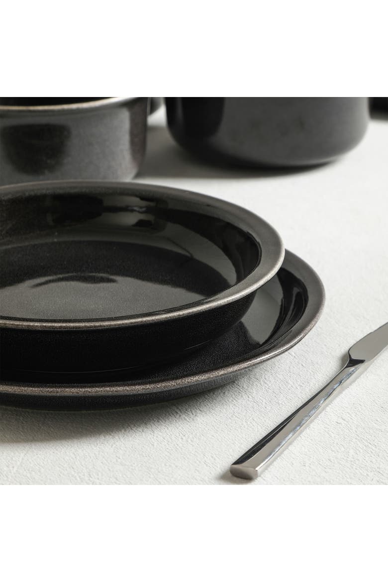 Slate Stoneware 24-Piece Dinnerware Set, Alternate, color, Black