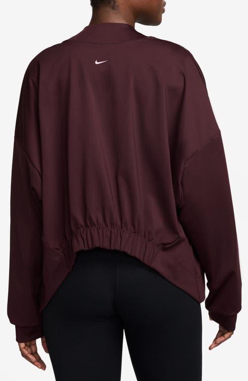 Nike Zenvy Dri-fit Oversize Cardigan In Brown