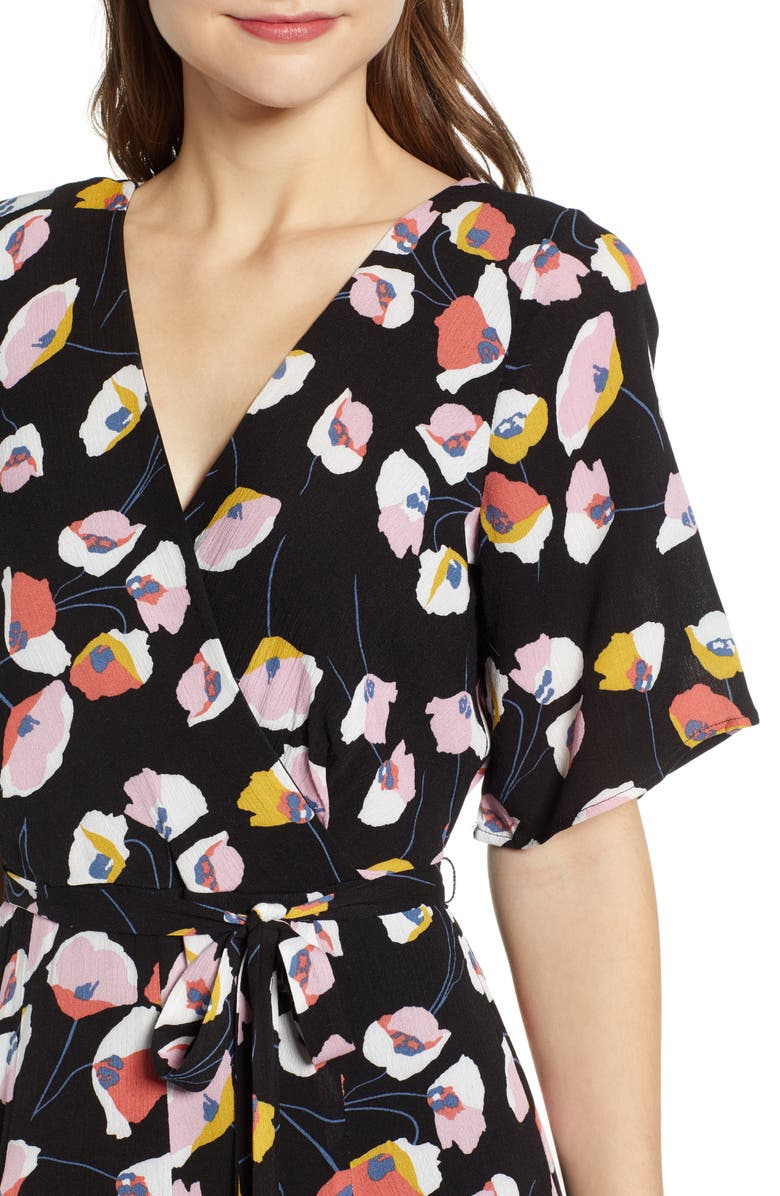 Row A Double V Jumpsuit, Alternate, color, 