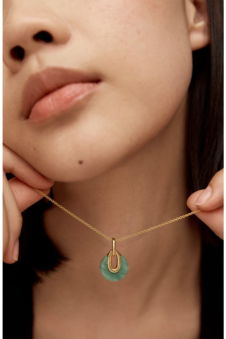 x Kate Young Semiprecious Stone Enhancer, Alternate, color, 18CT GOLD/ GREEN AVENTURINE