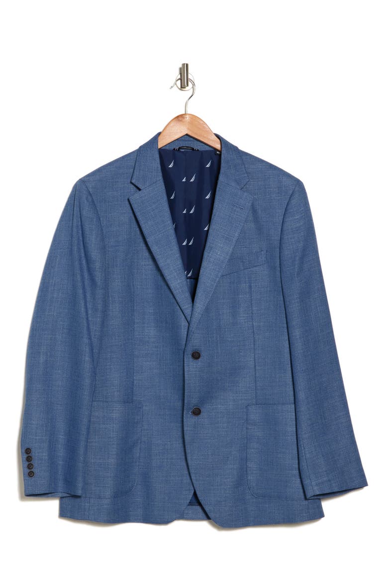Structured Weave Sport Coat, Alternate, color, MD BLUE