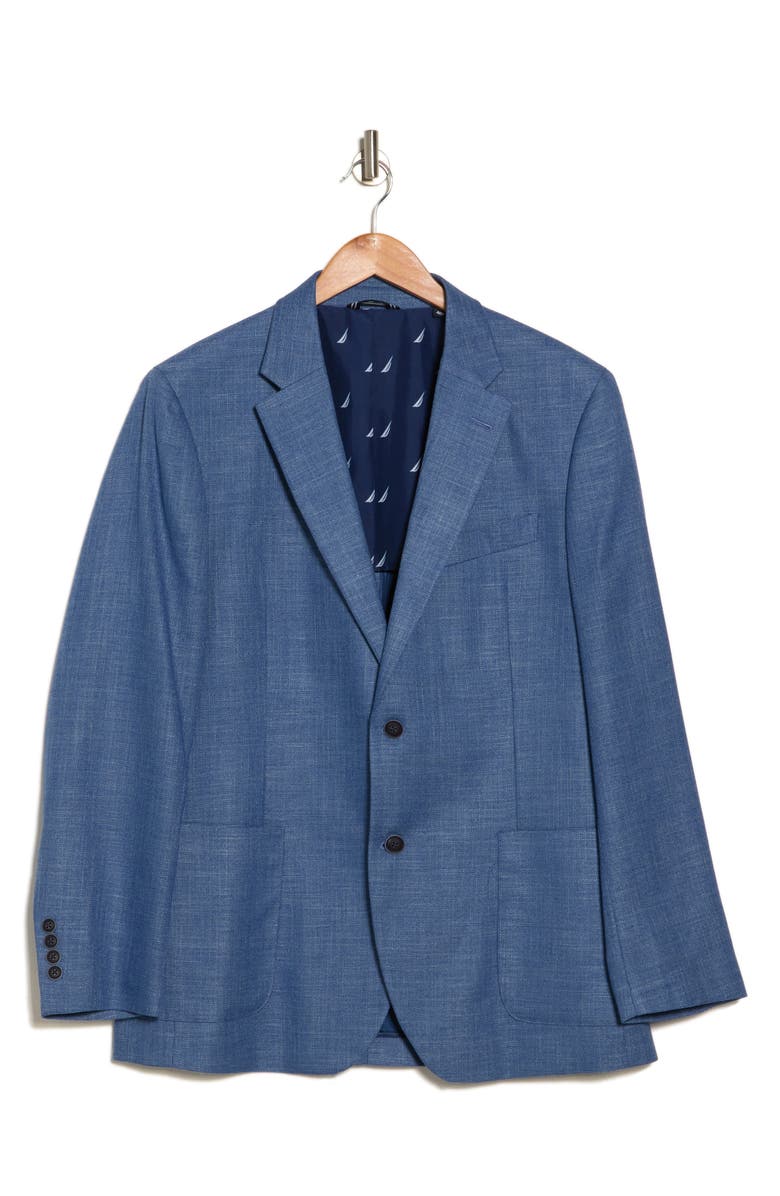 Nautica Structured Weave Sport Coat, Alternate, color, Mid Blue