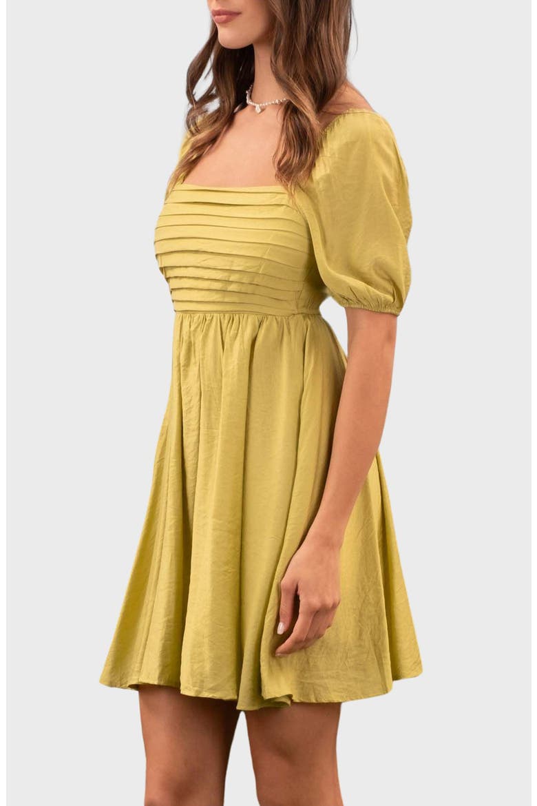 Puff Sleeve Minidress, Alternate, color, KIWI