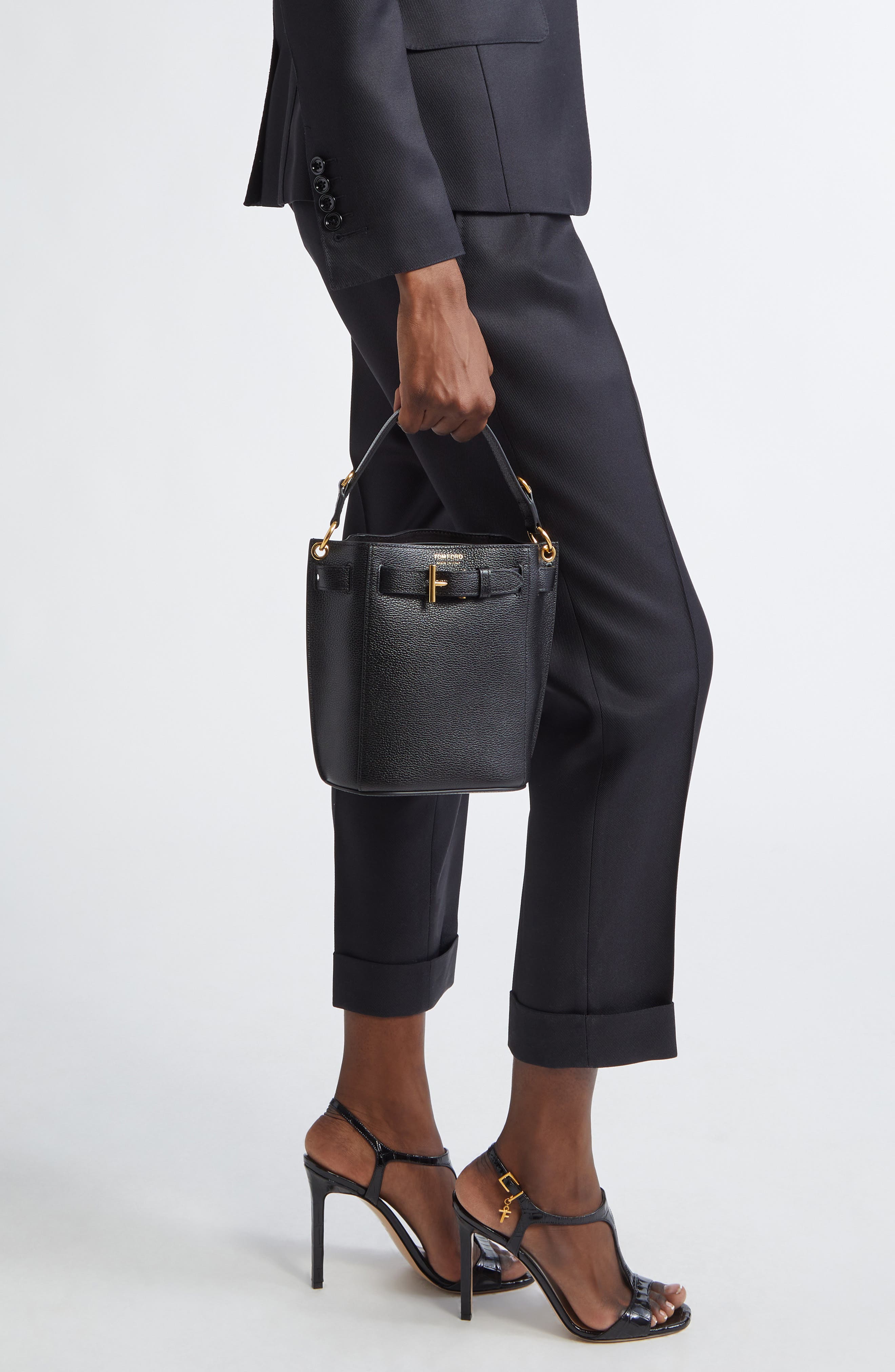 TOM FORD Mini Audrey Bucket Bag, Alternate, color, 