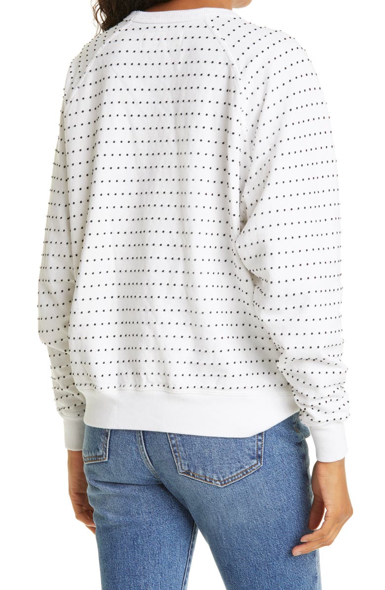 THE GREAT. The Swiss Dot Sweatshirt, Alternate, color,