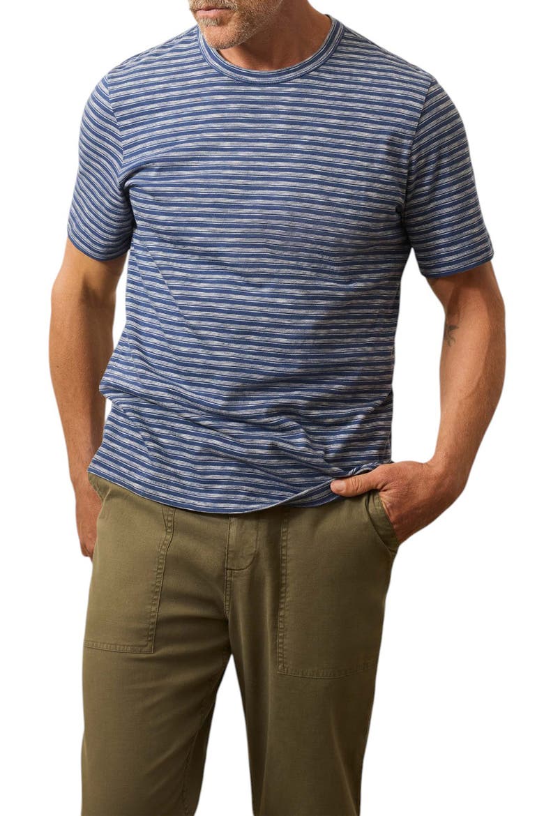 Sunwashed Stripe Organic Cotton T-Shirt, Main, color, RIVER RAPIDS STRIPE