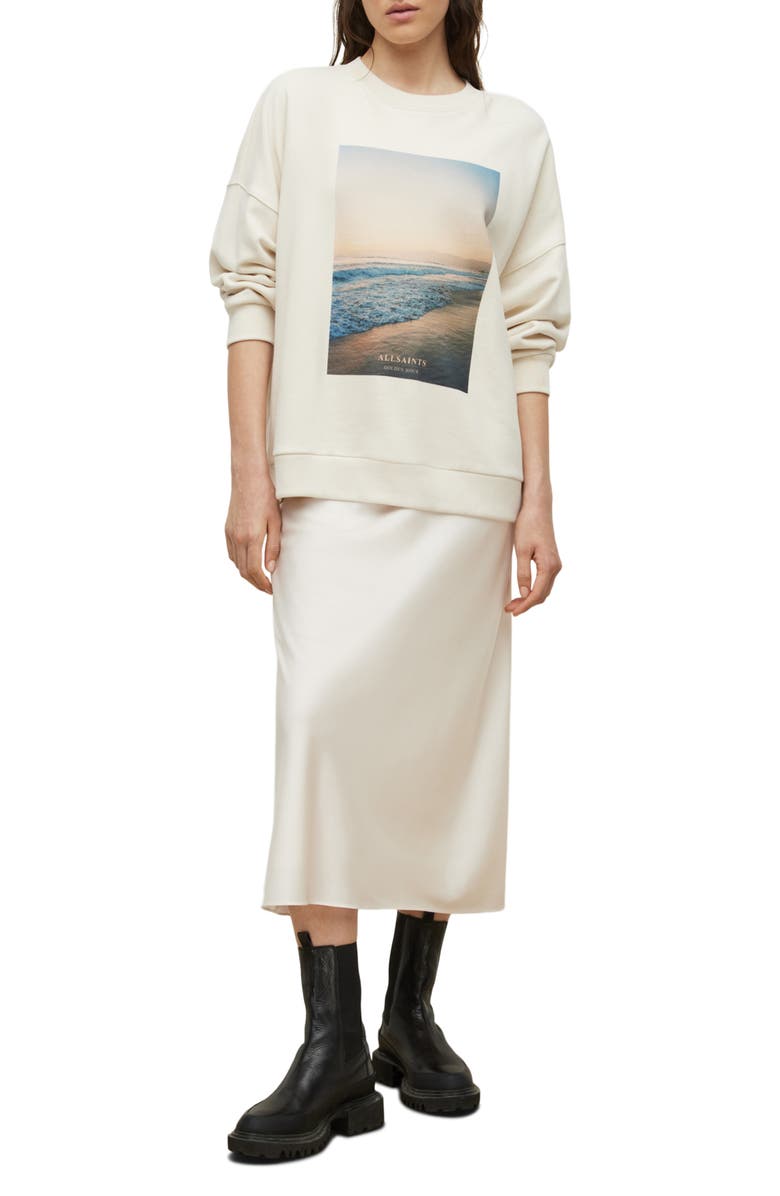 AllSaints Solis Golden Hour Graphic Sweatshirt, Alternate, color,