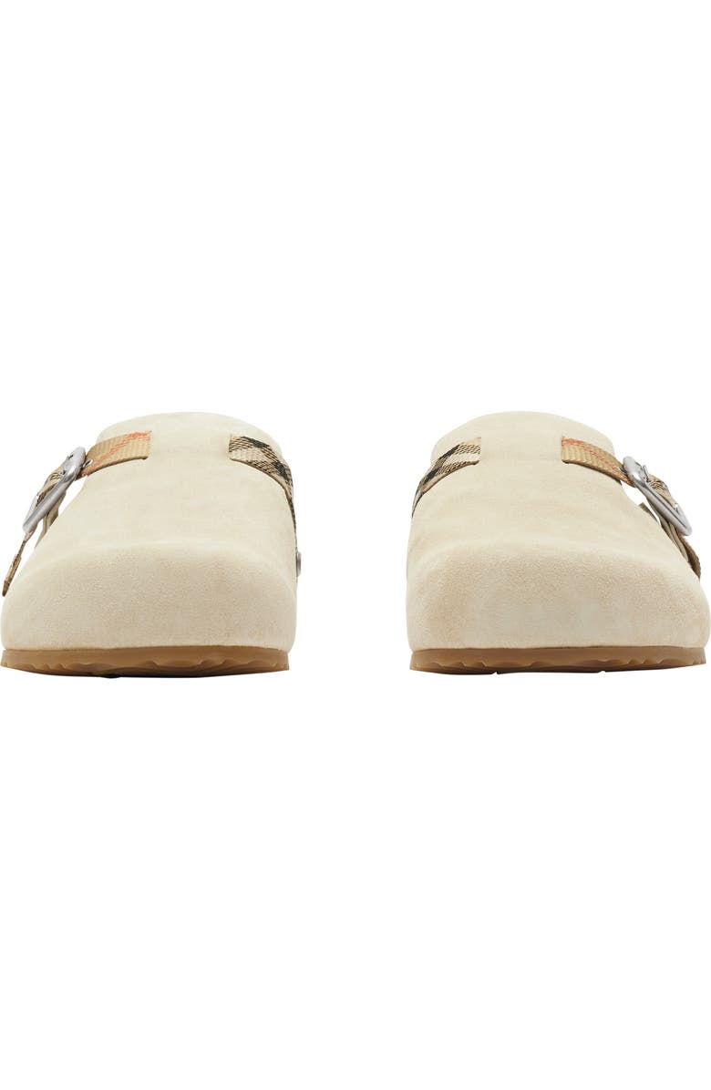 Burberry Suede Urchin Clogs, Alternate, color, Bake