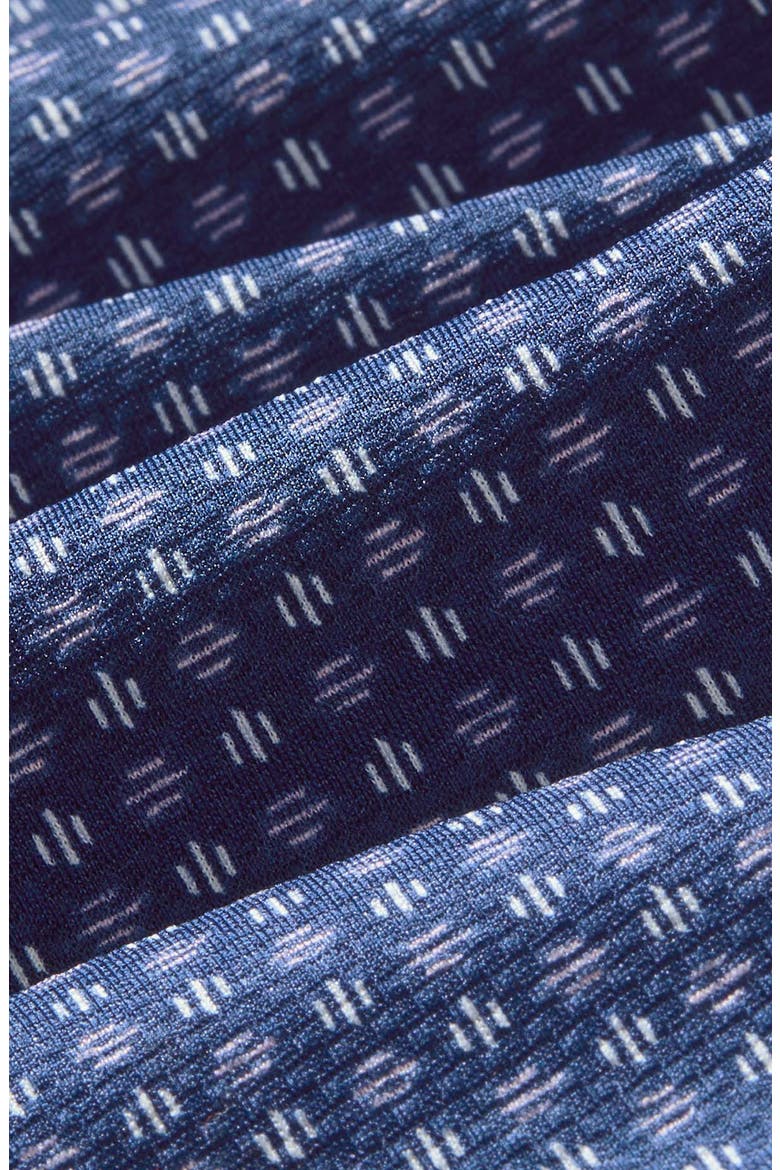 Halyard Trim Fit Geo Pattern Short Sleeve Button-Up Shirt, Alternate, color, MIDNIGHT NAVY CIRCLE DASH
