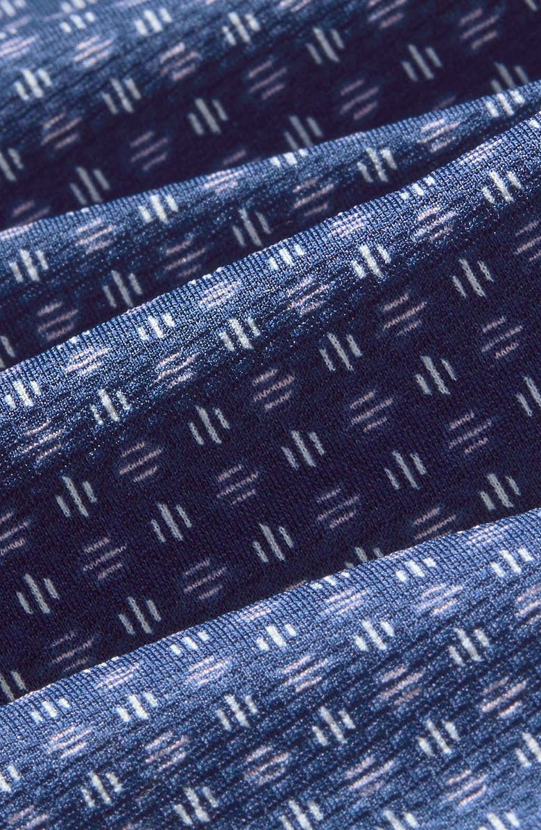 Mizzen+Main Halyard Trim Fit Geo Pattern Short Sleeve Button-Up Shirt, Alternate, color, Midnight Navy Circle Dash