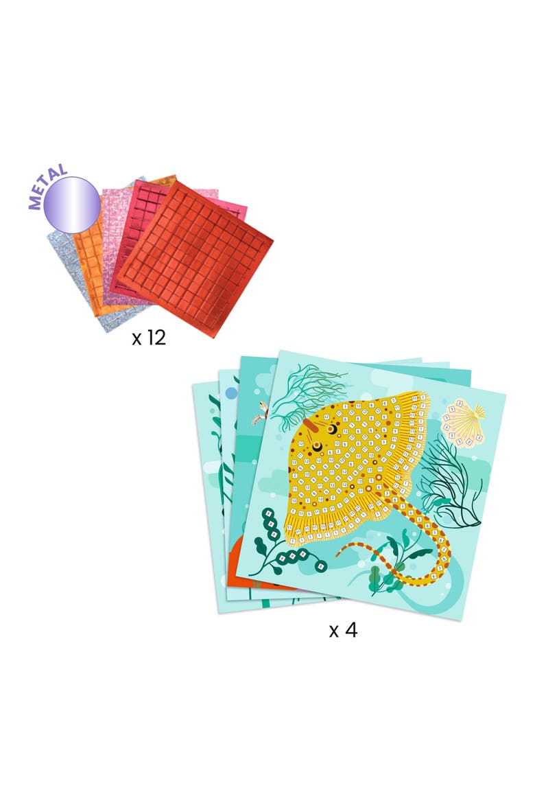 4-Pack Caribbean Sticker Mosaic, Alternate, color, MULTI
