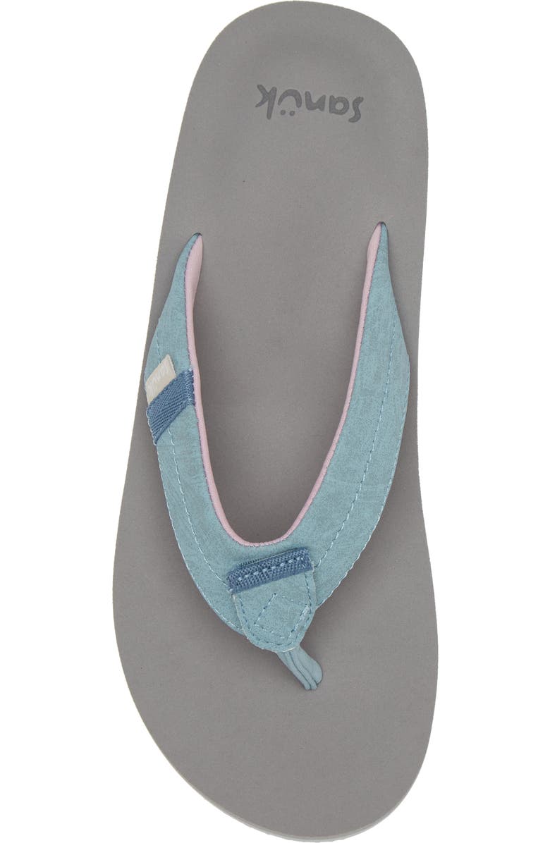 Sanuk Ziggy Switchfit Flip Flop, Alternate, color, Dusty Blue