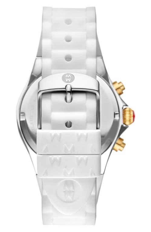 Michele Jellybean Silicone Strap Watch, 38mm In Gold