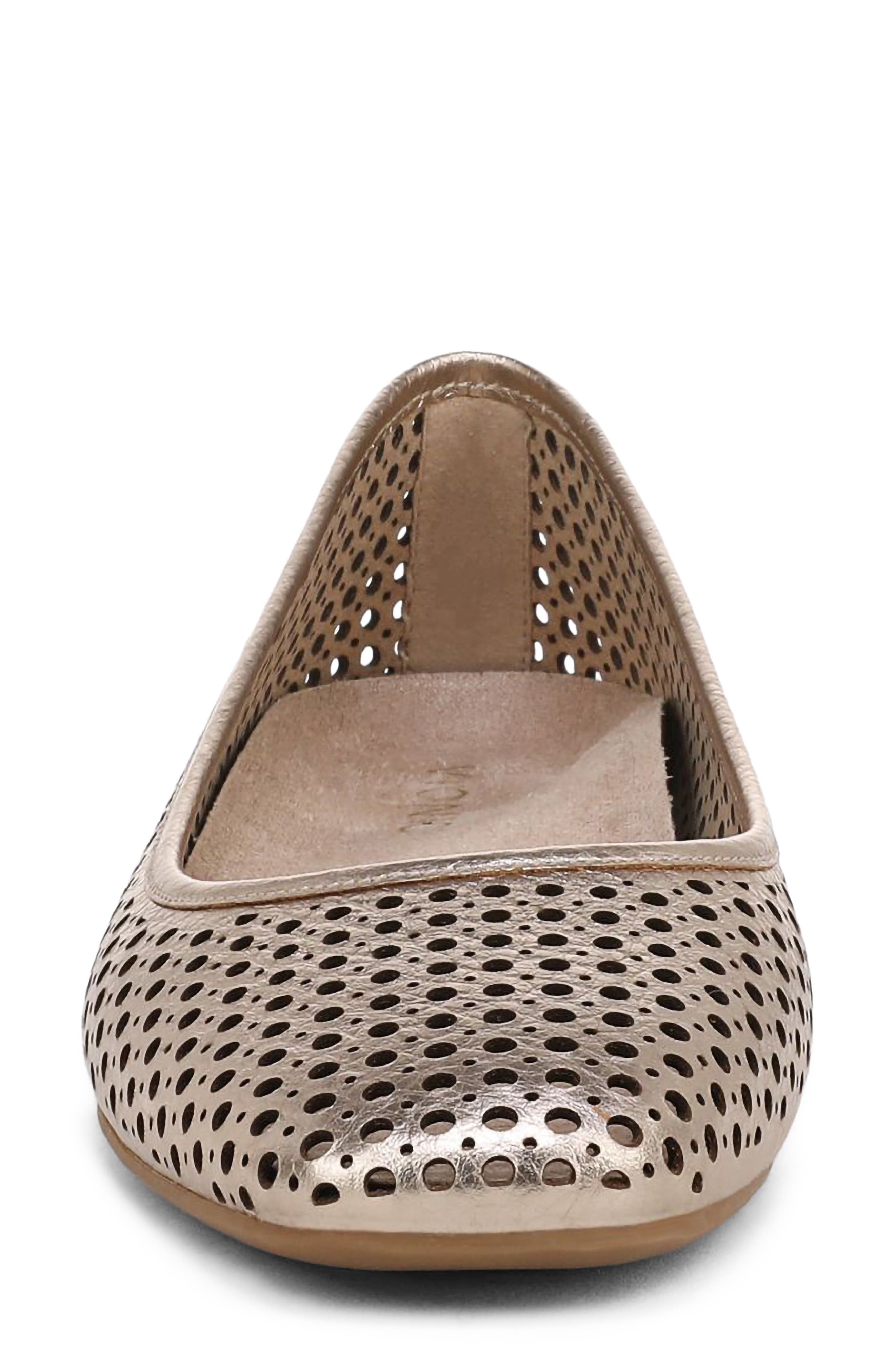Orinda Perforated Ballet Flat, Alternate, color, BRONZE