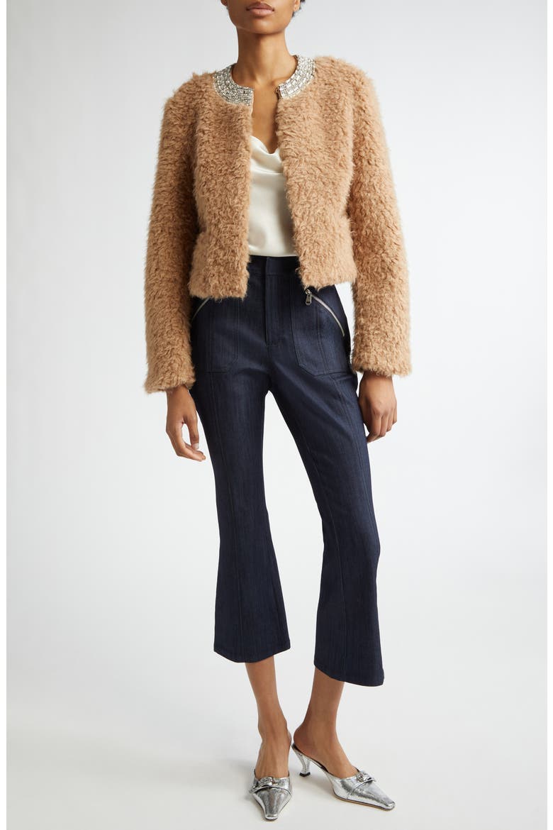 Celeste Crop Flare Jeans, Alternate, color, INDIGO