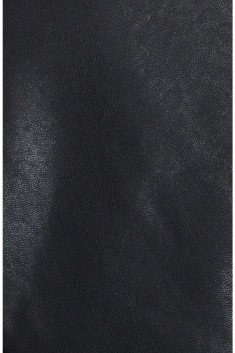 Quilted Faux Leather Jacket, Alternate, color, BLACK