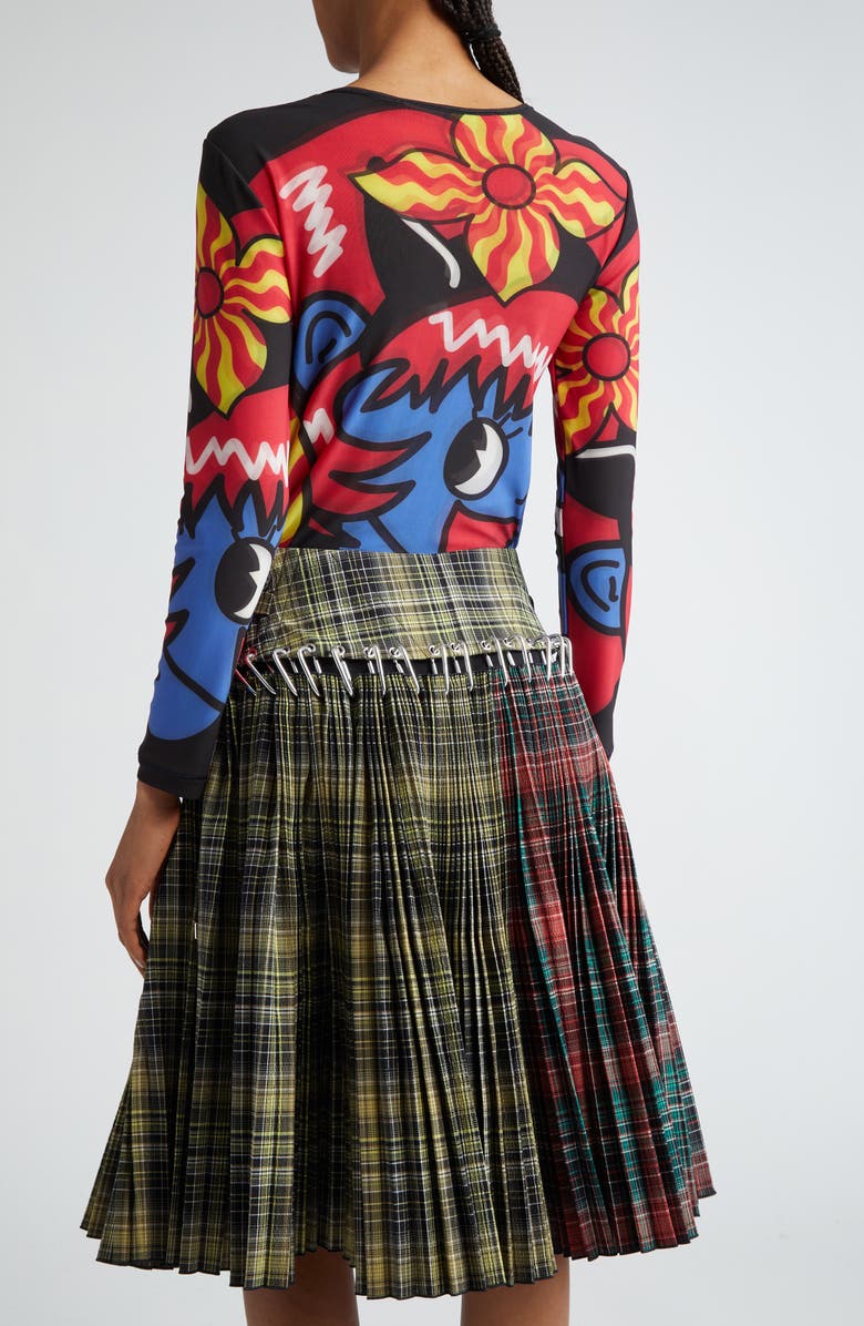 Chopova Lowena Big Girl Long Sleeve Mesh Top, Alternate, color,