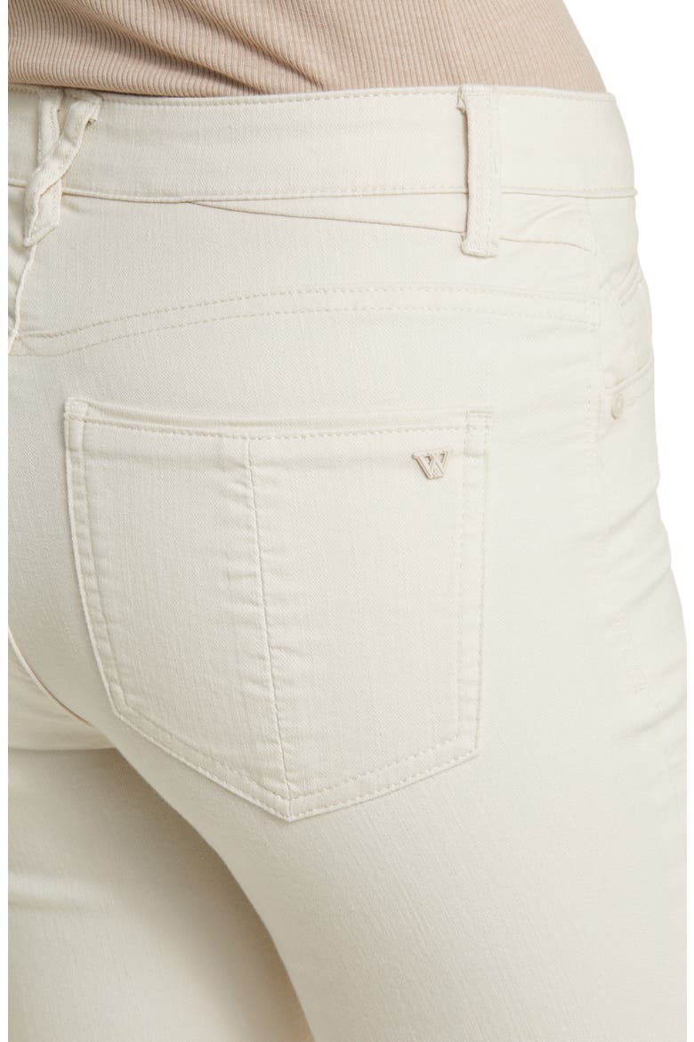 'Ab'Solution Frayed High Waist Ankle Barely Bootcut Jeans, Alternate, color, BLANCHED ALMOND