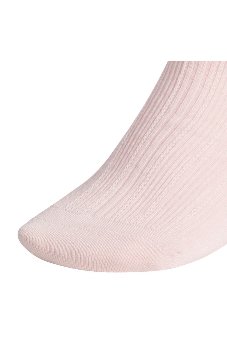 adidas Assorted 3-Pack Ruffle Rib Ankle Socks, Alternate, color, Sandy Pink/Grey/ White