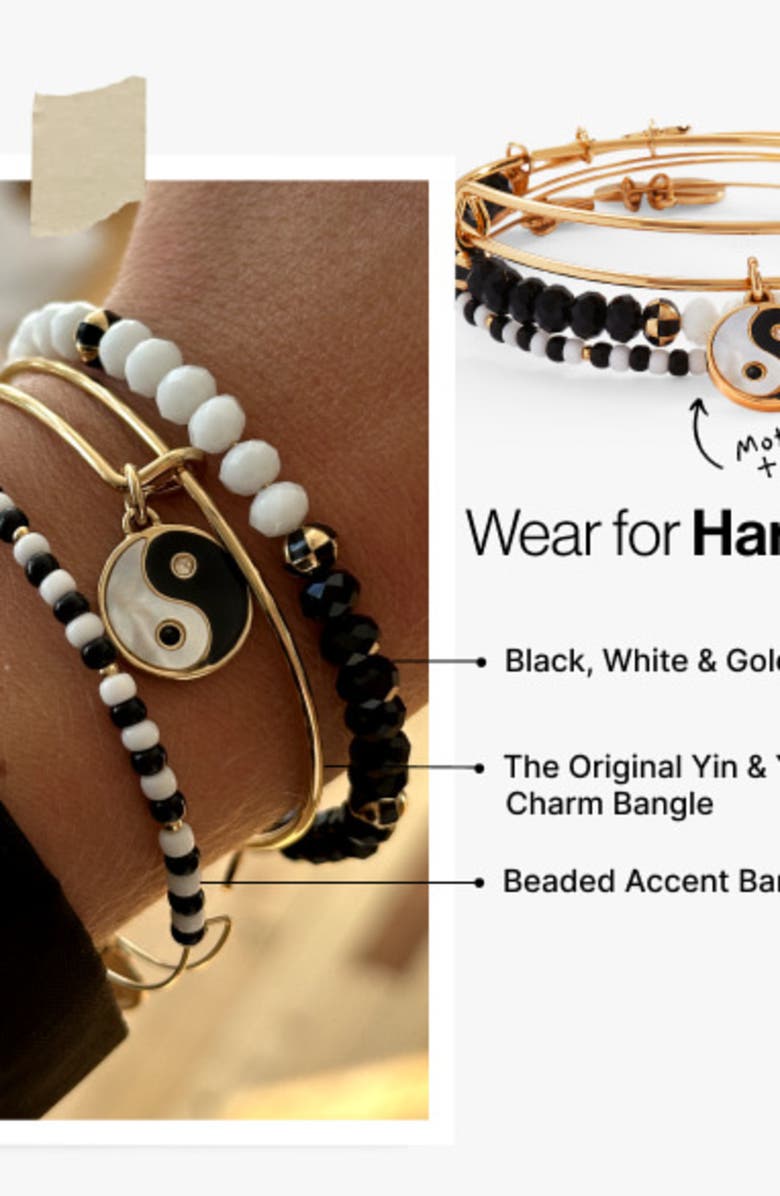 Alex and Ani Yin Yang Bangle Bracelet Set Of 3, Alternate, color, Gold