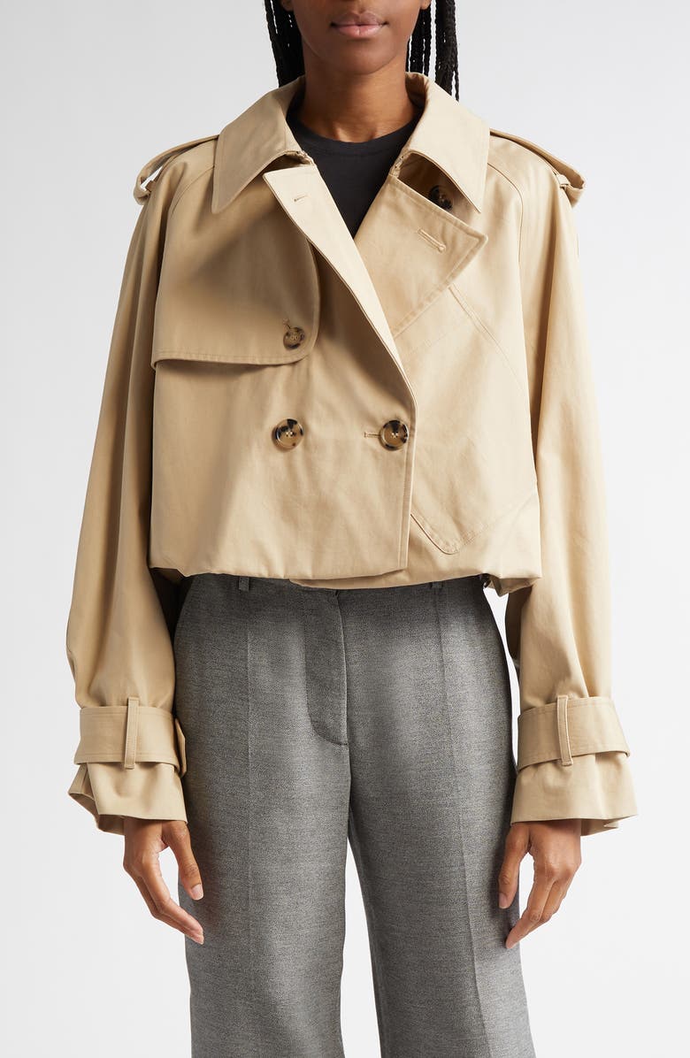 JW Anderson Double Breasted Crop Trench Coat, Main, color,