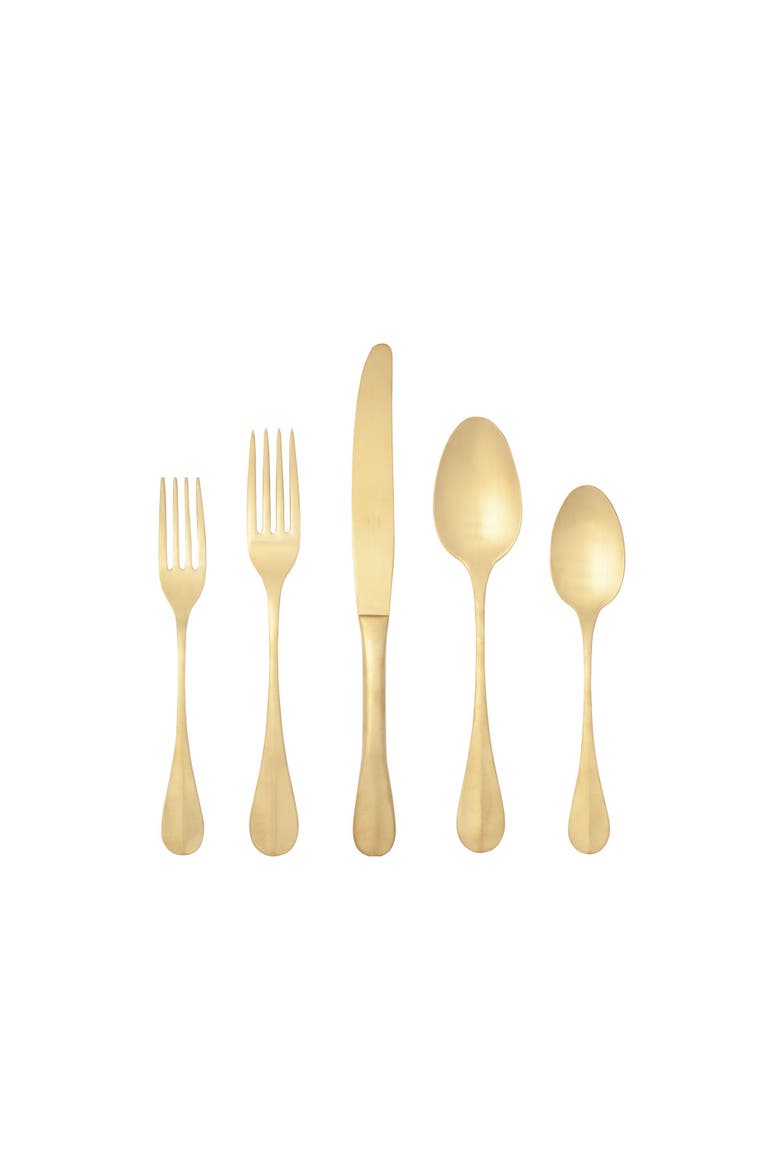 Nau Flatware 5 pieces, Main, color, Gold