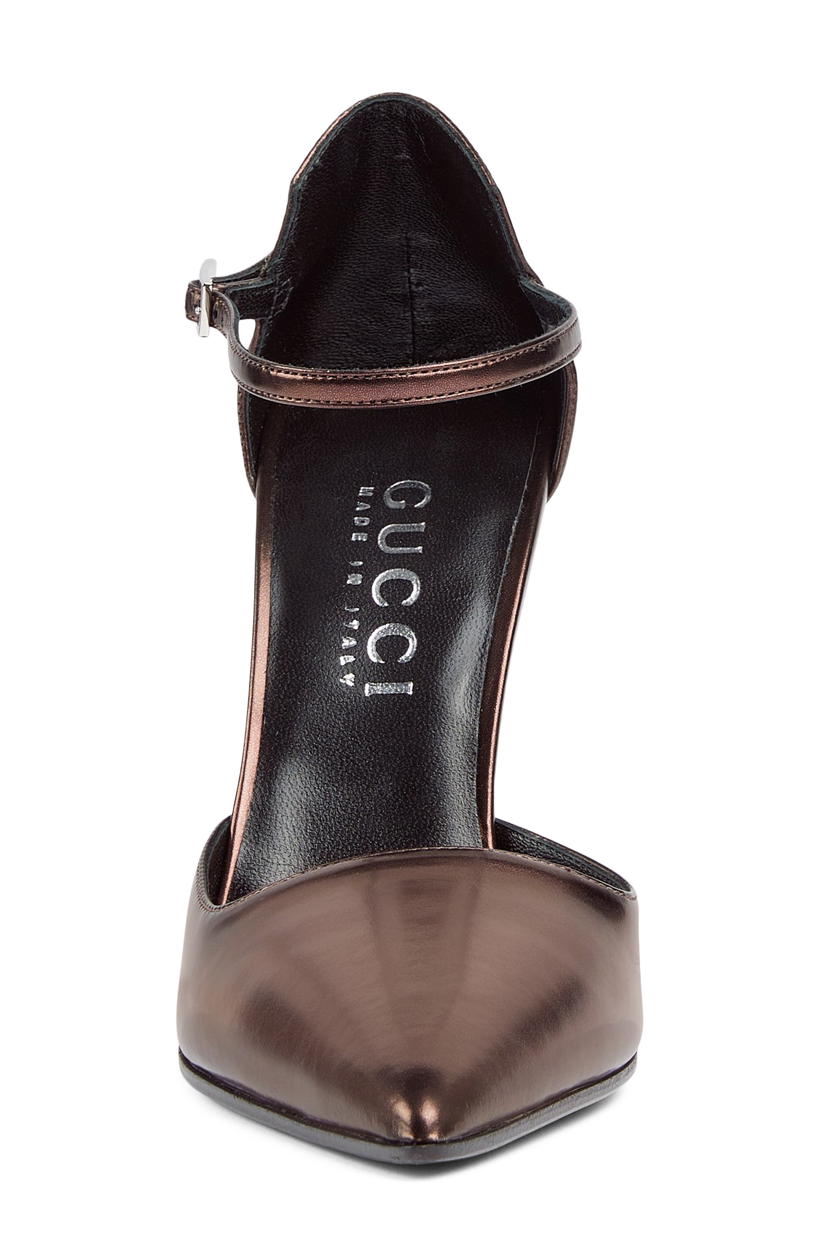 Gucci Trinity D'Orsay Pump, Alternate, color, Brown