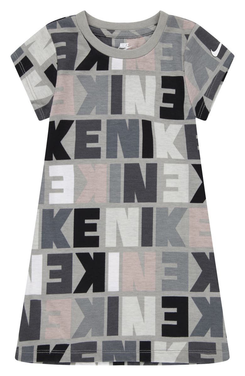 Nike Kids' Block Print T-Shirt Dress, Main, color,