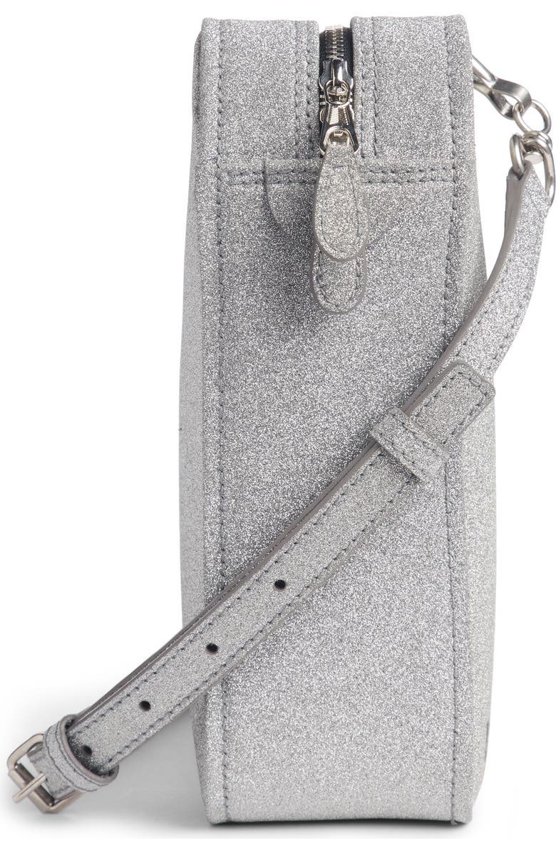 Balenciaga Extra Small Glitter Triangle Leather Bag, Alternate, color,
