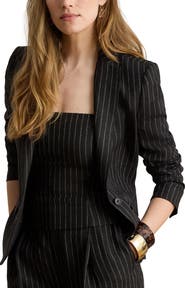 Lauren Ralph Lauren Pinstripe Linen Blazer